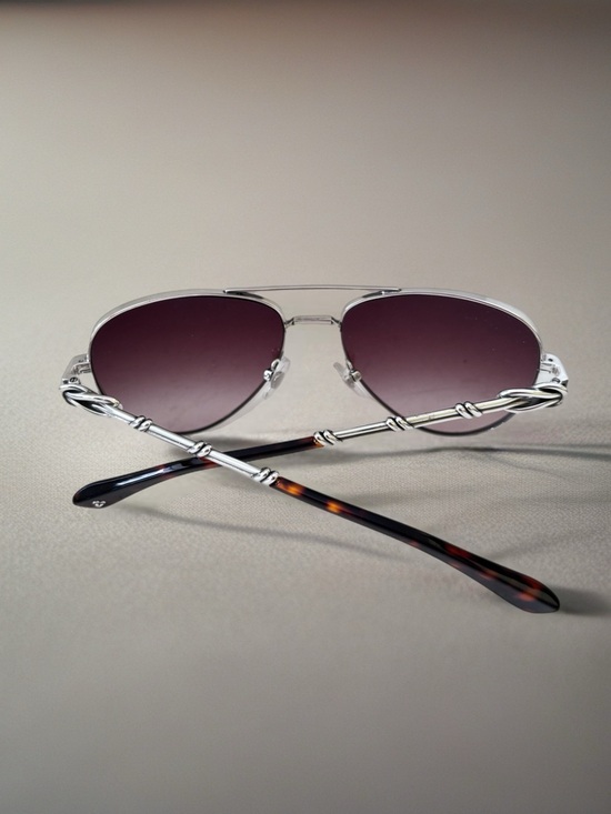 Brighton Silver Interlok Harmony Aviator SunglassesNWOT